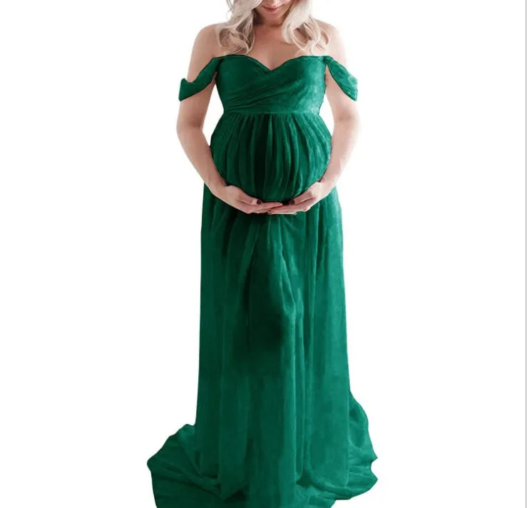 Sexy Maternity Dresses For Photo Shoot Chiffon Pregnancy Dress Photography Prop Maxi Gown Dresses For Pregnant Women Clothes