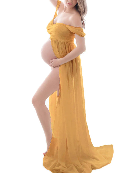 Sexy Maternity Dresses For Photo Shoot Chiffon Pregnancy Dress Photography Prop Maxi Gown Dresses For Pregnant Women Clothes