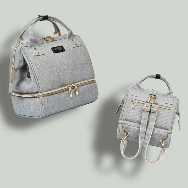 Fashion Mummy Maternity Diaper Bag Brand Large Capacity Baby Bag For Mom Thermal Insulation Travel Backpack For Baby Care