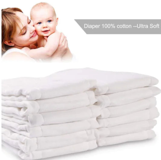 Washable Reusable Absorbent Pleated Diapers