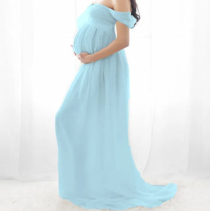 Sexy Maternity Dresses For Photo Shoot Chiffon Pregnancy Dress Photography Prop Maxi Gown Dresses For Pregnant Women Clothes