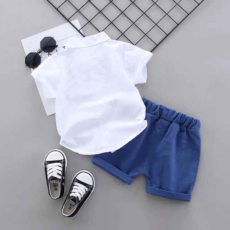 New Fashion Summer Baby Clothes For Boys Children Cartoon Shirt Shorts