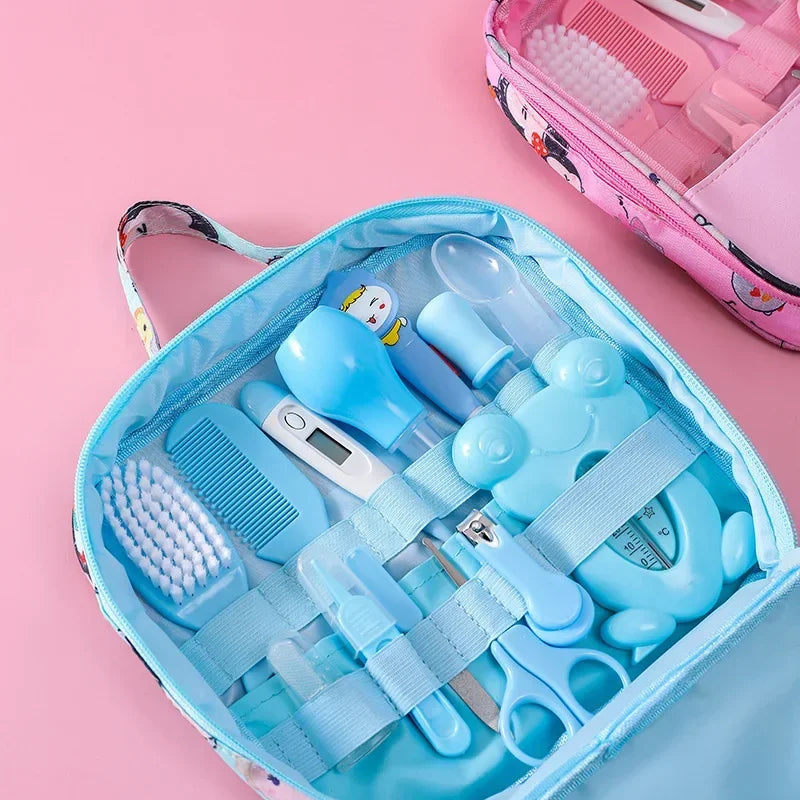 13Pcs Baby Care Set Baby Hygiene Kit Grooming Brush Scissors Clipper