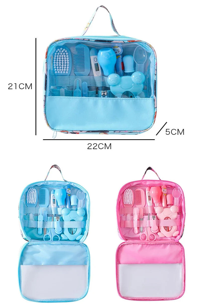 13Pcs Baby Care Set Baby Hygiene Kit Grooming Brush Scissors Clipper