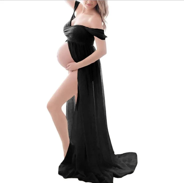 Sexy Maternity Dresses For Photo Shoot Chiffon Pregnancy Dress Photography Prop Maxi Gown Dresses For Pregnant Women Clothes