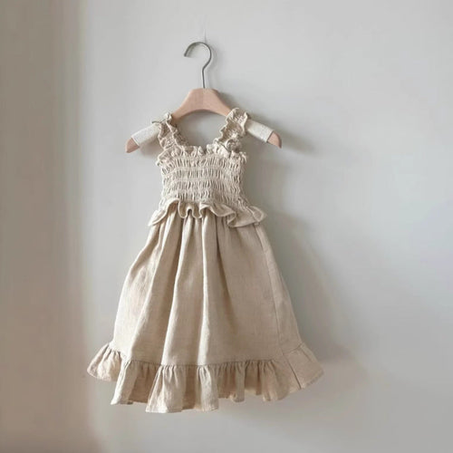 Summer Hot Selling Baby Kids Girls Sleeveless Pleated Design Princess