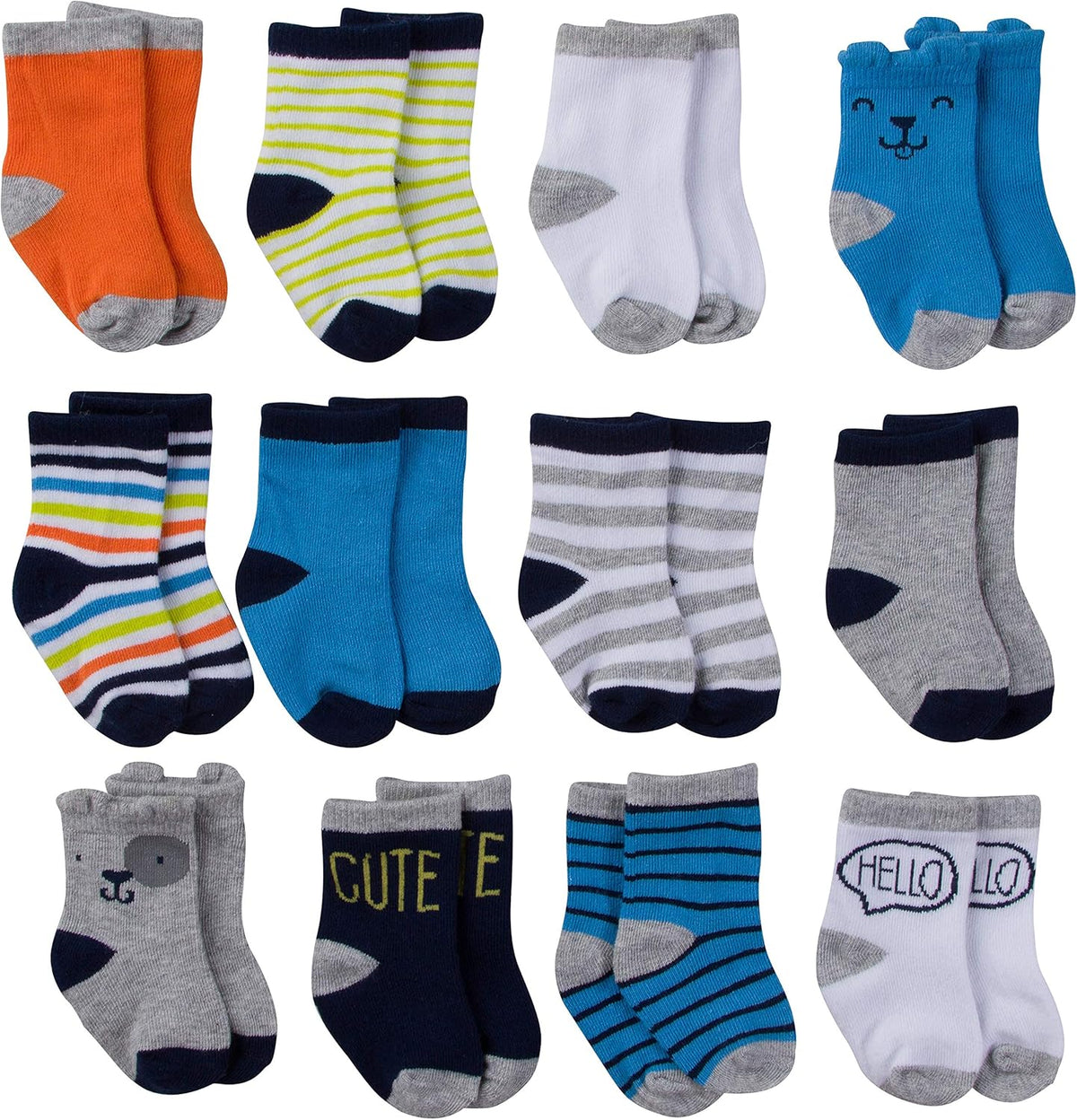 Baby Boys & Girls 12 Pair Bootie Socks