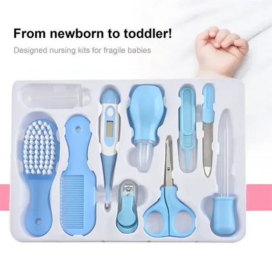 10PCS/Set Baby Health Care Kit Kids Nail Hair Health Care Thermometer